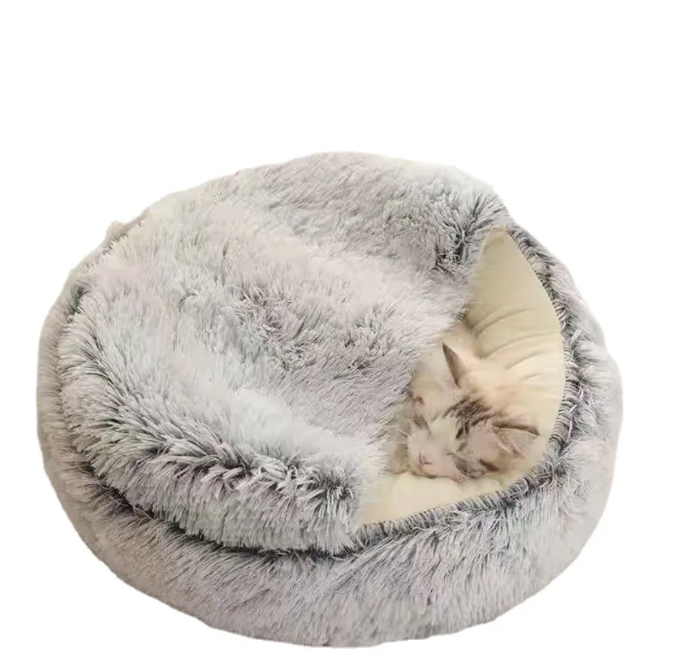 Semi-Closed Pet Bed with Canopy