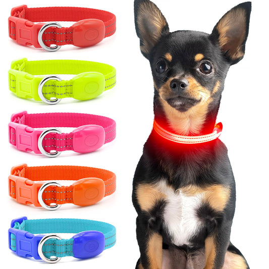 Domagiker GlowSafe Collars - LED Safety Collar for Pets XS