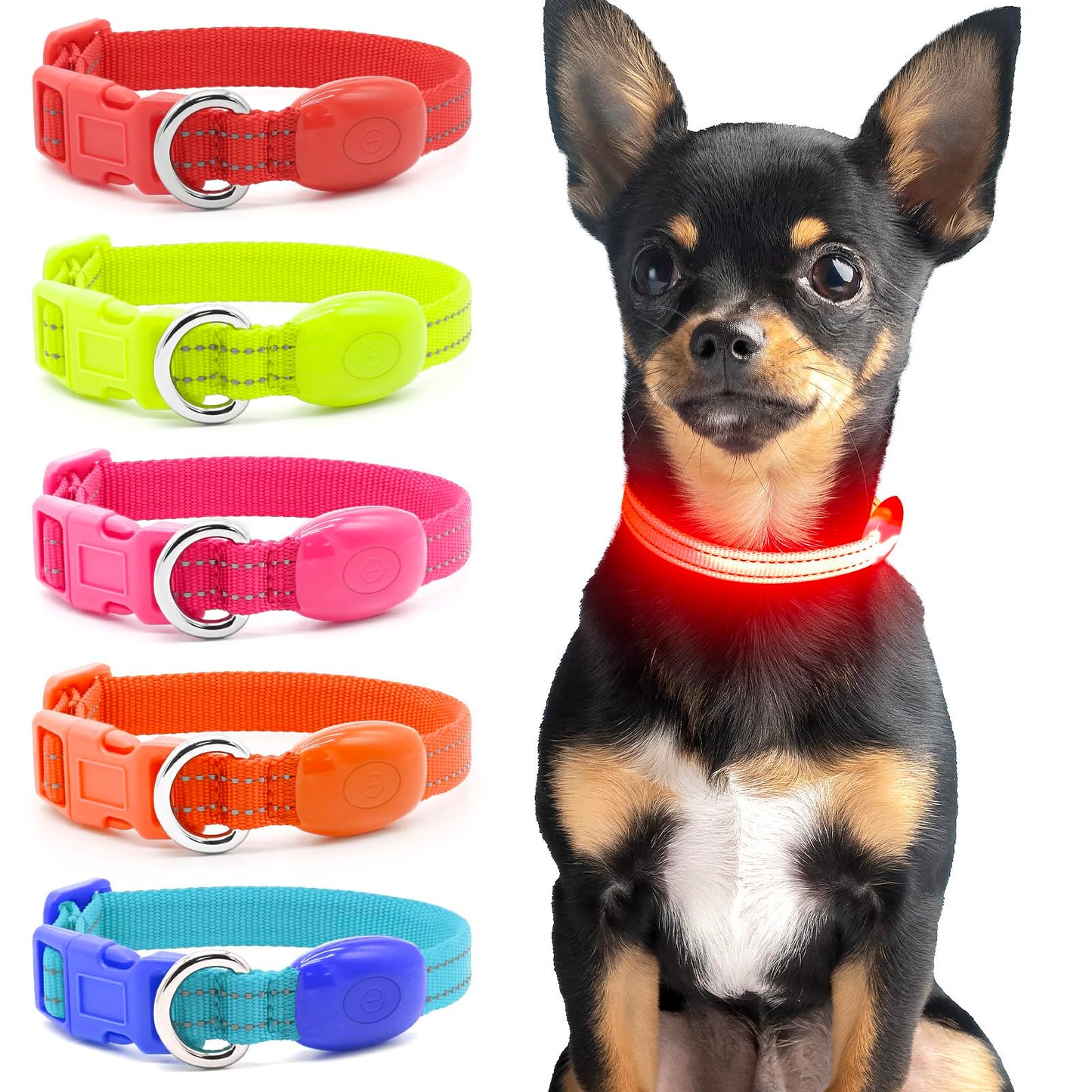 Domagiker GlowSafe Collars - LED Safety Collar for Pets XS