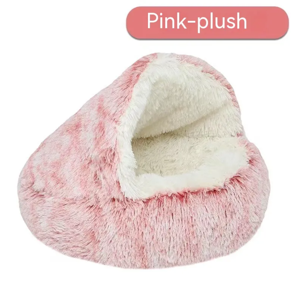 Semi-Closed Pet Bed with Canopy